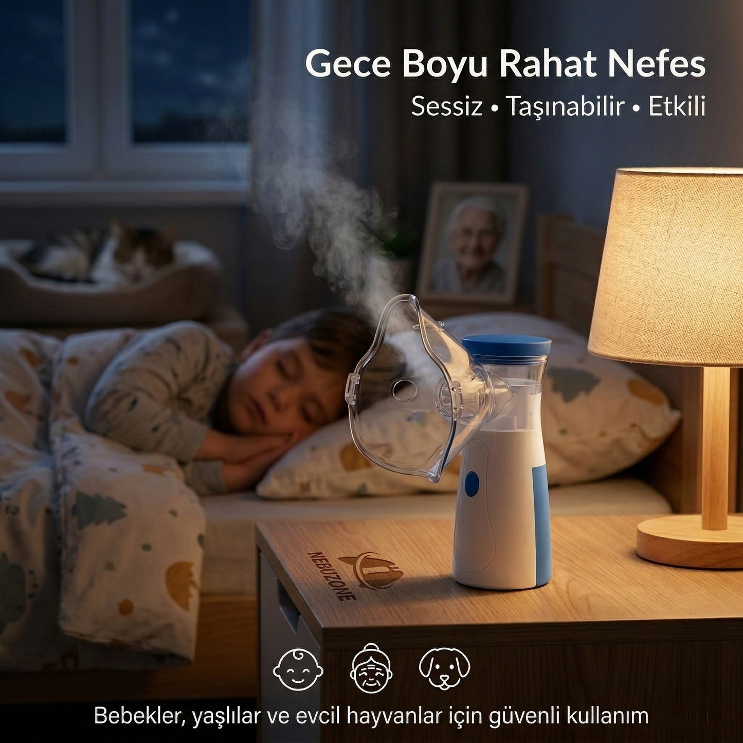 Nebuzone Pro Taşınabilir Şarjlı Nebülizatör Cihazı